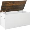 Giantex Flip-top Storage Chest, Lift Top Storage Bench w/Gas Strut, Safety Hinges, 35.5”Deck Box for Tools, Shoes, Sports Supplies in Garage, Balcony, Entryway, Porch Storage Box