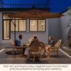 Giantex 10 ft Offset Patio Umbrella with 112 Solar Meteor Shower Lights, Outdoor Cantilever Umbrellas with 8 Ribs, Easy Tilt Adjustment, Hanging Market Umbrella for Backyard Garden Lawn Poolside(Coffee)