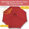 Giantex 10FT Patio Offset Umbrella, 8 Ribs Cantilever Umbrella Outdoor w/Crank, Cross Base, Tilt Adjustment, Large Hanging Market Umbrella for Poolside, Yard, Lawn, Garden(Burgundy)