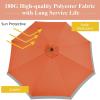 Giantex 10FT Patio Offset Umbrella, 8 Ribs Cantilever Umbrella Outdoor w/Crank, Cross Base, Tilt Adjustment, Large Hanging Market Umbrella for Poolside, Yard, Lawn, Garden(Orange)