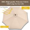 Giantex 10FT Patio Offset Umbrella, 8 Ribs Cantilever Umbrella Outdoor w/Crank, Cross Base, Tilt Adjustment, Large Hanging Market Umbrella for Poolside, Yard, Lawn, Garden(Beige)