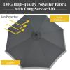Giantex 10FT Patio Offset Umbrella, 8 Ribs Cantilever Umbrella Outdoor w/Crank, Cross Base, Tilt Adjustment, Large Hanging Market Umbrella for Poolside, Yard, Lawn, Garden(Gray)