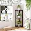 Giantex 3 Tier Tall Plant Stand Indoor, 36 Inch Corner Plant Holder with Drawer & Metal Frame, Modern Plant Shelf for Multiple Flower Pots, Square Plant Tables for Balcony, Living room, 1 Pack(Grey-Open Shelf)