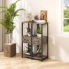 Giantex 3 Tier Tall Plant Stand Indoor, 36 Inch Corner Plant Holder with Drawer & Metal Frame, Modern Plant Shelf for Multiple Flower Pots, Square Plant Tables for Balcony, Living room, 1 Pack(Grey-middle Drawer)
