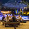 Giantex Patio Umbrella 10 Ft, Pool Umbrellas with 32 LED Lights Solar Powered Offset Umbrella, 8 Ribs Cantilever Umbrella with Tilting Adjustment, Heavy-Duty Outdoor Umbrellas(Navy)