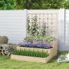 Giantex Raised Garden Bed with Trellis, 93″ L x 25″ W x 40″ H, Wood Planter Box for Vegetables Flowers Herbs Fruits Climbing Plants Cucumber, Easy Assembly, Outdoor Rectangular Floor Gardening Beds(44″x45″x56″)