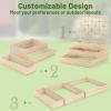 Giantex Raised Garden Bed with Trellis, 93″ L x 25″ W x 40″ H, Wood Planter Box for Vegetables Flowers Herbs Fruits Climbing Plants Cucumber, Easy Assembly, Outdoor Rectangular Floor Gardening Beds(44″x45″x56″)