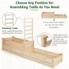 Giantex Raised Garden Bed with Trellis, 93″ L x 25″ W x 40″ H, Wood Planter Box for Vegetables Flowers Herbs Fruits Climbing Plants Cucumber, Easy Assembly, Outdoor Rectangular Floor Gardening Beds(88″x25”x53”)