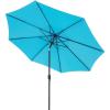 Giantex 10ft Outdoor Patio Umbrella, Market Table Umbrella with Tilt Adjustment and Crank, 180G Polyester, Garden Canopy for Deck Backyard Pool Indoor Outdoor (Blue)(Blue)