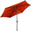 Giantex 10ft Outdoor Patio Umbrella, Market Table Umbrella with Tilt Adjustment and Crank, 180G Polyester, Garden Canopy for Deck Backyard Pool Indoor Outdoor (Blue)(Orange)