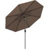 Giantex 9ft Patio Umbrella Outdoor, Market Table Umbrella w/Push Button Tilt and Crank, 180G Polyester Fabric and Sturdy Ribs, Sun Canopy Umbrellas for Patio Garden Beach Deck Pool(Tan)