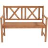 Giantex Outdoor Wooden Garden Bench – 2-Person Acacia Wood Loveseat with Armrests, Backrest, 800lbs Capacity, Patio Park Bench for Backyard, Front Porch Bench (Non-Foldable)(Non-collapsible)