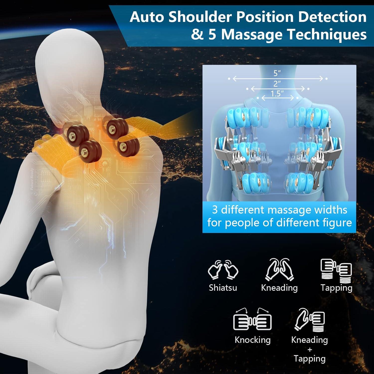 image:imageGiantex Full Body Massage Chair Zero Gravity SL Track Massage Recliner with Negative Ion Generator Auto Shoulder Detector USB Chargeing Airbags Bluetooth Music Player Back Heater BrownBrown