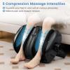 Giantex Foot Massager with Heat, Calf Massager with Remove Control, 2 Vibration Options, 5 Mode & 5 Compression Intensity, 360°Adjustable Stand, Shiatsu Foot Massage Machine for Calf Arm Relax (Grey)(Black)