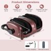 Giantex Foot Massager with Heat, Calf Massager with Remove Control, 2 Vibration Options, 5 Mode & 5 Compression Intensity, 360°Adjustable Stand, Shiatsu Foot Massage Machine for Calf Arm Relax (Grey)(Red)