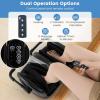 Giantex Foot Massager with Heat, Calf Massager with Remove Control, 2 Vibration Options, 5 Mode & 5 Compression Intensity, 360°Adjustable Stand, Shiatsu Foot Massage Machine for Calf Arm Relax (Grey)(Black)