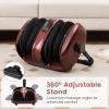 Giantex Foot Massager with Heat, Calf Massager with Remove Control, 2 Vibration Options, 5 Mode & 5 Compression Intensity, 360°Adjustable Stand, Shiatsu Foot Massage Machine for Calf Arm Relax (Grey)(Red)