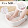 Giantex Foot Spa Bath W/Smooth Bubble Massage, Massage Nodes & Arch, Splash Guard, Toe-Touch Control, Heat Maintenance, Portable Home Spa, Tired Relieve, Promote Blood Circulation Feet Soaker (Pink)