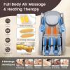 Giantex Full Body Massage Chair, Zero Gravity Recliner Chair with SL Track, Airbags, Foot Rollers, Shoulder Detection, Heating, Bluetooth, 12 Modes, Voice Control, Assembly-Free(Grey)