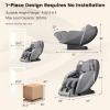 Giantex Full Body Massage Chair, Zero Gravity Recliner Chair with SL Track, Airbags, Foot Rollers, Shoulder Detection, Heating, Bluetooth, 12 Modes, Voice Control, Assembly-Free(Grey)