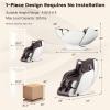 Giantex Full Body Massage Chair, Zero Gravity Recliner Chair with SL Track, Airbags, Foot Rollers, Shoulder Detection, Heating, Bluetooth, 12 Modes, Voice Control, Assembly-Free(Brown)
