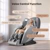 Giantex Full Body Massage Chair, Zero Gravity Recliner Chair with SL Track, Airbags, Foot Rollers, Shoulder Detection, Heating, Bluetooth, 12 Modes, Voice Control, Assembly-Free(Grey)