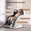 Giantex Full Body Massage Chair, Zero Gravity Recliner Chair with SL Track, Airbags, Foot Rollers, Shoulder Detection, Heating, Bluetooth, 12 Modes, Voice Control, Assembly-Free(Brown)