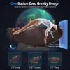 Giantex Full Body Massage Chair, Zero Gravity SL Track Massage Recliner with Negative Ion Generator, Auto Shoulder Detector, USB Chargeing, Airbags, Bluetooth Music Player, Back Heater (Brown)(Brown)