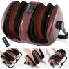 Giantex Foot Massager with Heat, Calf Massager with Remove Control, 2 Vibration Options, 5 Mode & 5 Compression Intensity, 360°Adjustable Stand, Shiatsu Foot Massage Machine for Calf Arm Relax (Grey)(Red)
