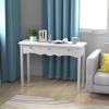 Giantex Console Table W/3 Drawers for Living Room, Bedroom, Entryway Multifunctional Usage Accent Hall Table Desk(White)