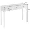 Giantex Console Table W/3 Drawers for Living Room, Bedroom, Entryway Multifunctional Usage Accent Hall Table Desk(White)