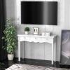 Giantex Console Table W/3 Drawers for Living Room, Bedroom, Entryway Multifunctional Usage Accent Hall Table Desk(White)