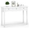 Giantex Console Table W/3 Drawers for Living Room, Bedroom, Entryway Multifunctional Usage Accent Hall Table Desk(White)