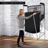 Giantex Foldable Basketball Arcade Game, 8 Game Options, Electronic Double Shot 2 Player w/ 4 Balls and LED Scoring System, Indoor Basketball Game for Kids, Adults(Red/Black)
