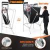 Giantex Foldable Basketball Arcade Game, 8 Game Options, Electronic Double Shot 2 Player w/ 4 Balls and LED Scoring System, Indoor Basketball Game for Kids, Adults(White)