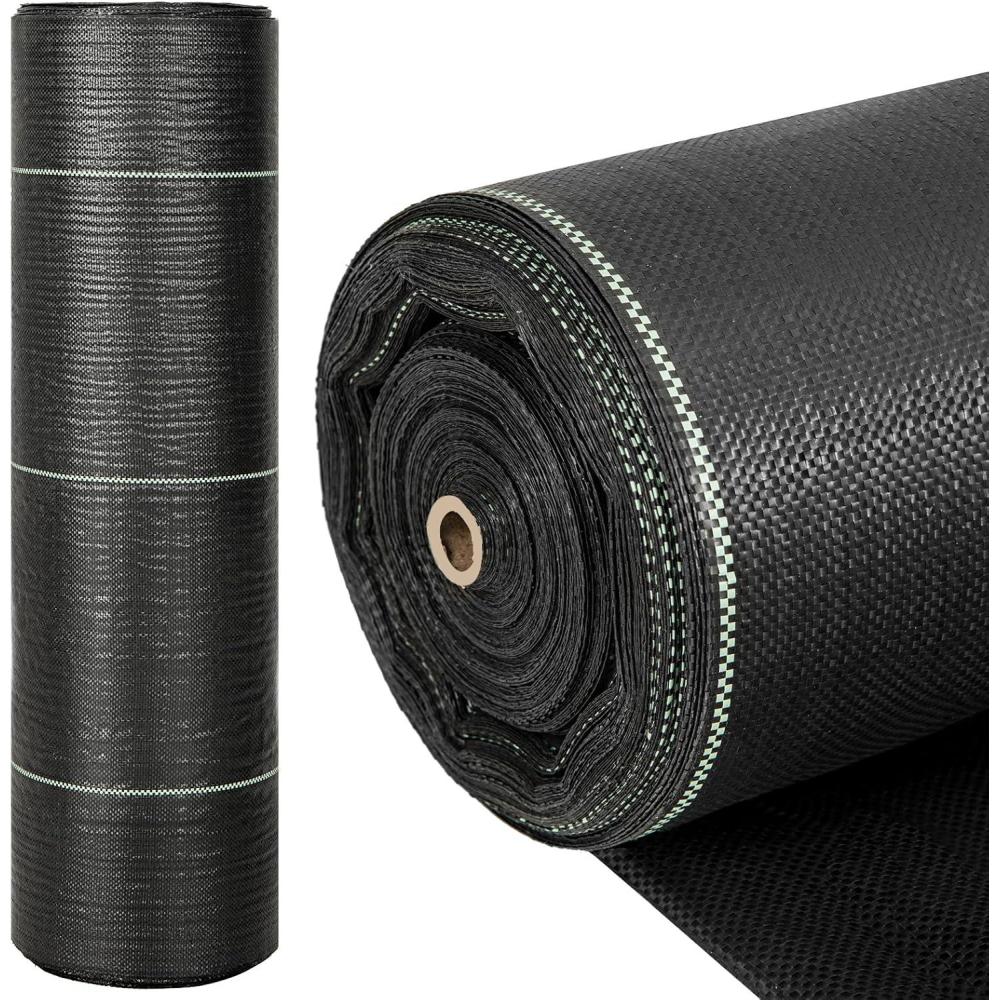 image:imageGiantex 6x330 FT Weed Barrier Landscape Fabric 46OZSq Yd HeavyDuty Permeable Woven PP Ground Cover Weed Blocker Gardening Mat Garden Weed Control Fabric for Yard Flower Bed Farm6FTx 300FT46OZSq Yd