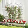Giantex 2 Pack Trellis for Climbing Plants Outdoor, 7 FT Tall Galvanized Steel Garden Trellis for Patio Lawn Wall Decor, Plant Trellis for Vine Cucumber Tomato Flower Clematis Roses(87″x20″-2 Pack)