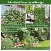Giantex 2 Pack Trellis for Climbing Plants Outdoor, 7 FT Tall Galvanized Steel Garden Trellis for Patio Lawn Wall Decor, Plant Trellis for Vine Cucumber Tomato Flower Clematis Roses(87″x20″-2 Pack)