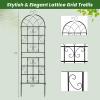 Giantex 2 Pack Trellis for Climbing Plants Outdoor, 7 FT Tall Galvanized Steel Garden Trellis for Patio Lawn Wall Decor, Plant Trellis for Vine Cucumber Tomato Flower Clematis Roses(71″x20″-4 Pack)
