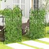 Giantex 2 Pack Trellis for Climbing Plants Outdoor, 7 FT Tall Galvanized Steel Garden Trellis for Patio Lawn Wall Decor, Plant Trellis for Vine Cucumber Tomato Flower Clematis Roses(71″x20″-4 Pack)