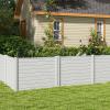 Giantex 3 Panels Air Conditioner Fence, 48”W x 36”H Outdoor Privacy Screen with Metal Stakes, No-Dig Decorative Trash Can Enclosure, PP Freestanding Fences for Garden Lawn AC Unit Pool Pump, White(White)