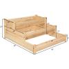 Giantex 3 Tier Raised Garden Bed, Outdoor Planter Box Vegetable Flowers Growing Box, Elevated Raised Bed Kit, Wood Planting Container, 49’’x49’’x22 (LxWxH)(Natural)