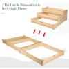 Giantex 3 Tier Raised Garden Bed Wood Elevated Planter Box Vegetable Flower Growing Bed Kit Outdoor Planting Container for Backyard Lawn Patio Planter Raised Beds, Easy Assembly 49″X49″X22″