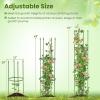 Giantex 3-Pack Tomato Cages, 60”Hx20” PE-Coated Metal Plant Cages & Supports w/Adjustable Height, 2-in-1 Round Trellis for Climbing Flower Vegetable Fruit, Potted Plant(12”Dia x 57”H (Pack of 2))