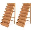 Giantex 5-Tier Wooden Vertical Raised Garden Bed, Freestanding Plant Stand with Legs for Herbs Vegetables Fruits, Indoor Outdoor Tiered Wood Planter Box Flower Rack for Patio, Balcony & Yard(2)