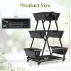 Giantex 6-Tier Rolling Raised Garden Bed, Vertical Planter Stand on Wheels with 6 Garden Boxes, Storage Shelf, Indoor Outdoor Freestanding Raised Beds for Flower Strawberry Vegetable Herb(1)