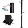 Giantex 7.2 FT 10 Gallon 2-Section Solar-Heated Outdoor Shower, Pool Shower W/Free-Rotating Shower Head, Foot Tap Spigot, Faucet, Temperature and Pressure Adjustment for Backyard, Garden, Beach Spa(Black)