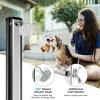 Giantex 7.2 FT 10 Gallon 2-Section Solar-Heated Outdoor Shower, Pool Shower W/Free-Rotating Shower Head, Foot Tap Spigot, Faucet, Temperature and Pressure Adjustment for Backyard, Garden, Beach Spa(Silver+Black)