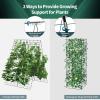 Giantex 8 Panels Cucumber Trellis, A-Frame Garden Trellis for Plant Climbing, Greenhouse Vegetable Fruit Grow Support with 18 Clips, 16 Ground Stakes, 8 Spiral Connectors, 12 Cable Tie, Twist Tie(8 Panels-47″x68″)