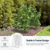 Giantex 8 Panels Cucumber Trellis, A-Frame Garden Trellis for Plant Climbing, Greenhouse Vegetable Fruit Grow Support with 18 Clips, 16 Ground Stakes, 8 Spiral Connectors, 12 Cable Tie, Twist Tie(8 Panels-47″x68″)